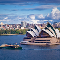 Veduta di Sydney e dell'opera