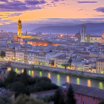 Sorgere del sole a Firenze