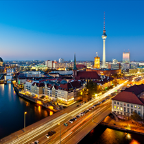 Vista di Berlino su Alexanderplatz