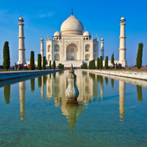 Primo piano del Taj Mahal