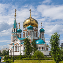 Vista di cattedrale russa