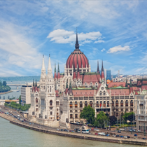 Vista di Budapest e della Basilica