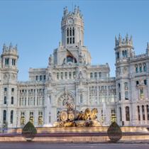 Plaza de Cibeles al crepuscolo