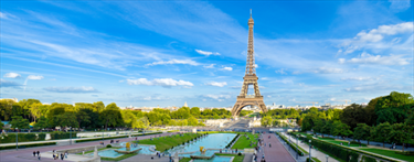 Panorama del parco e della Tour Eiffel