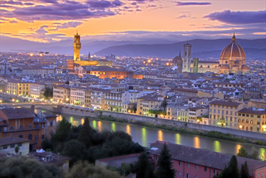 Sorgere del sole a Firenze