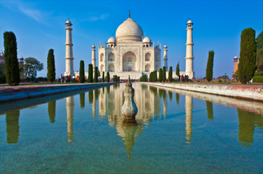 Primo piano del Taj Mahal