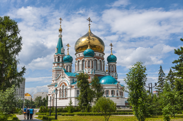 Vista di cattedrale russa