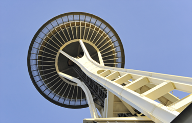 Space Needle dal basso