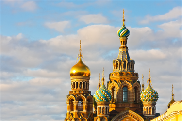 Vista della chiesa di San Pietroburgo