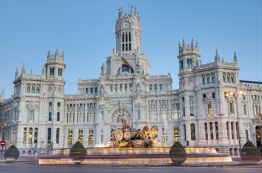 Plaza de Cibeles al crepuscolo