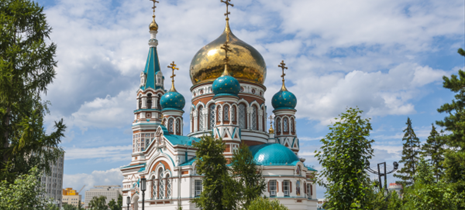 Vista di cattedrale russa